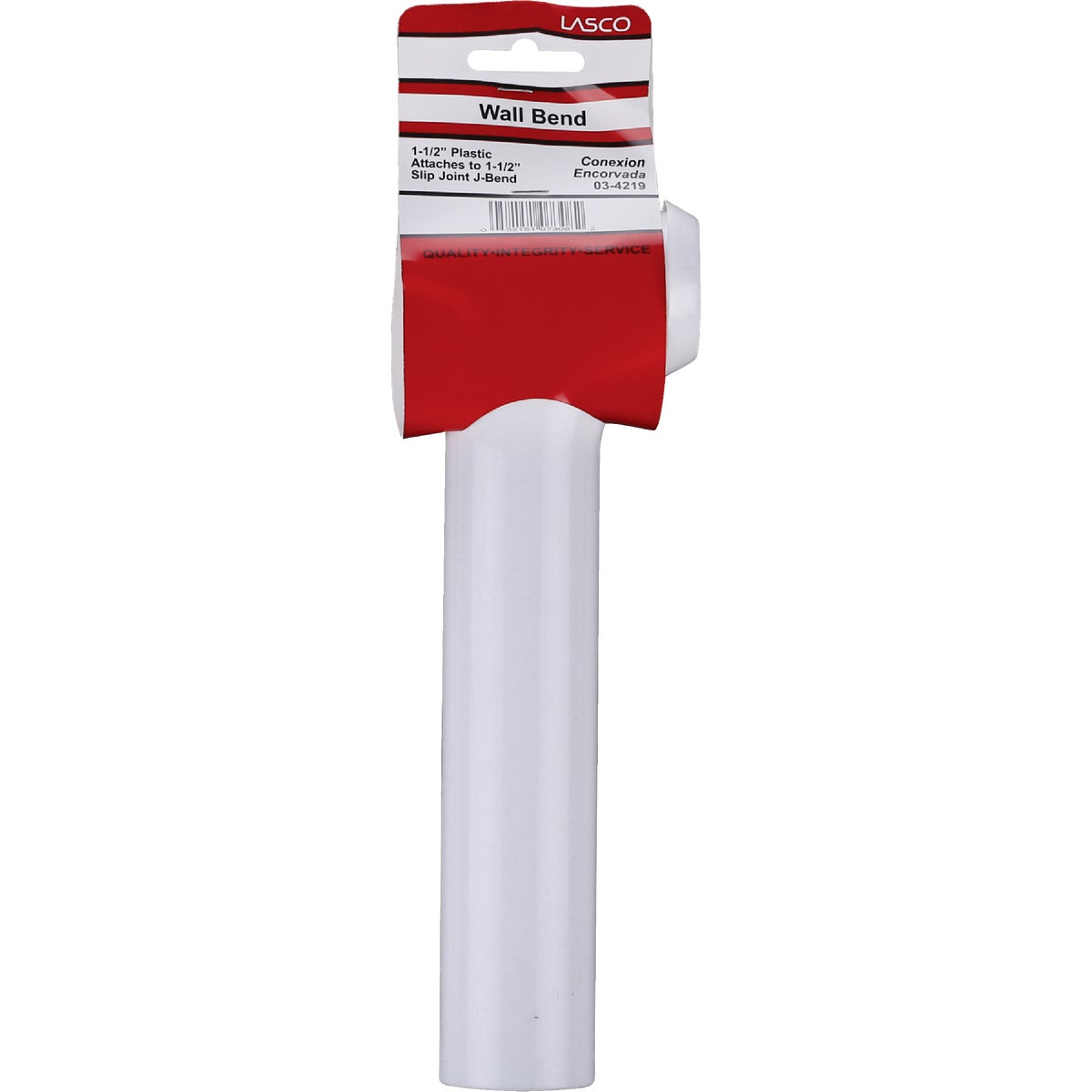 Lasco 1-1/2 In. OD x 7 In. White Plastic Wall Tube