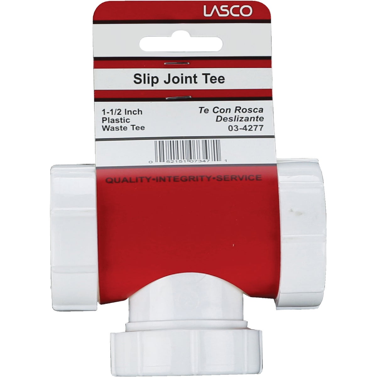 Lasco 1-1/2 In. OD White Plastic Tee