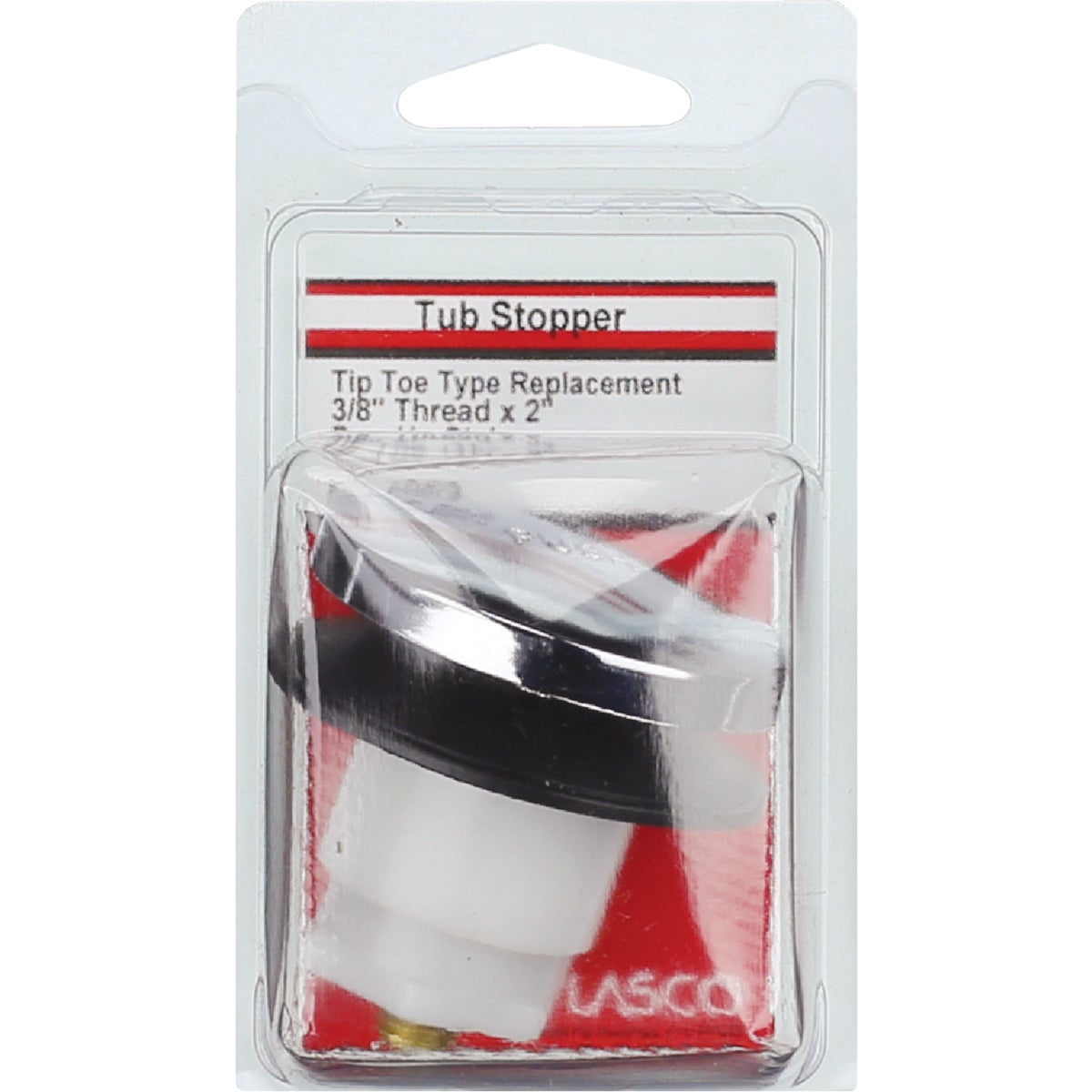 Lasco Tub Toe-Touch 3/8 In. Thread Drain Stopper Cartridge in Chrome