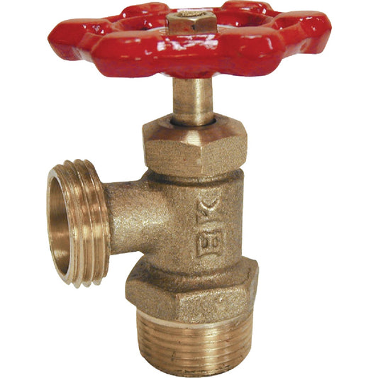 ProLine 1/2 In. MIP x 3/4 In. Hose Thread Brass Boiler Drain