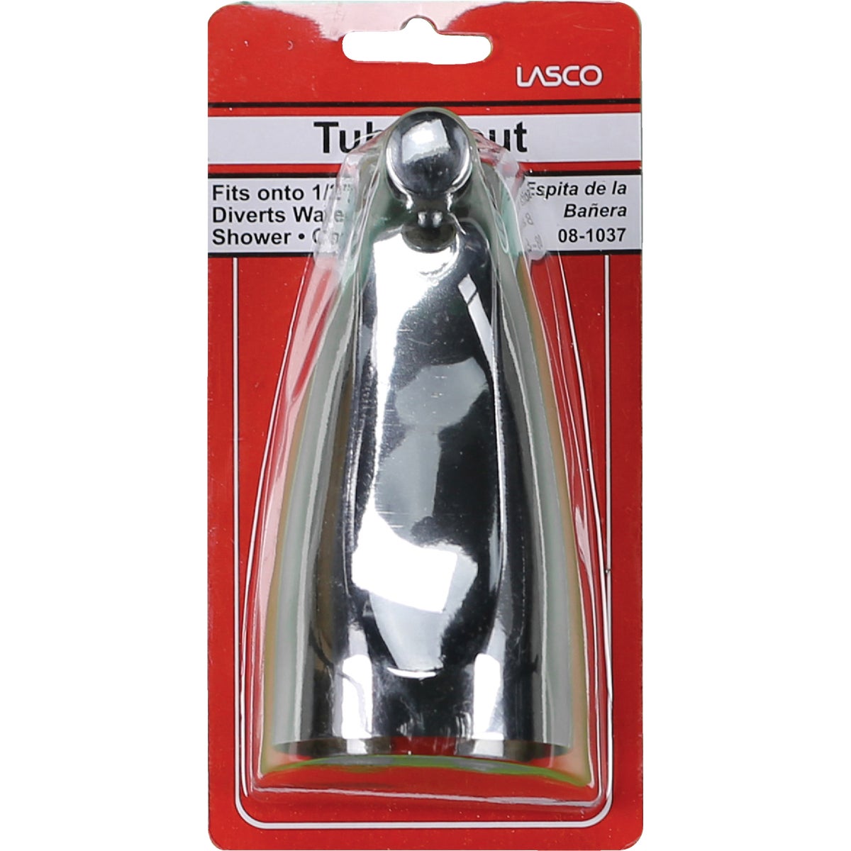 Lasco 1/2 In. FPT Chrome Bathtub Spout with Diverter