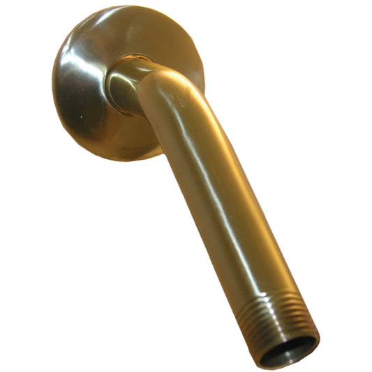 Lasco 6 In. Polished Brass Shower Arm and Flange