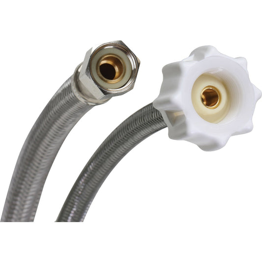 Fluidmaster Click Seal 3/8 In. Comp x 7/8 In. Ballcock x 9 In. L Braided Stainless Steel Toilet Connector