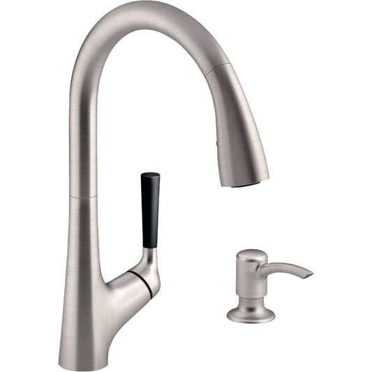 Kohler Malleco Single Handle Lever Pull-Down Kitchen Faucet, Stainless