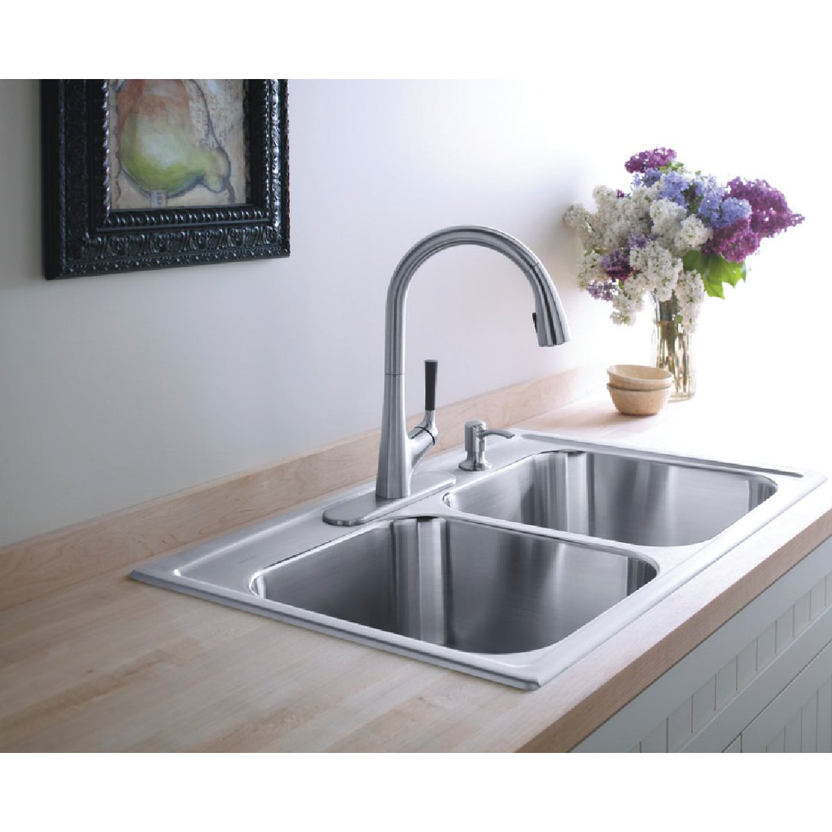 Kohler Malleco Single Handle Lever Pull-Down Kitchen Faucet, Stainless