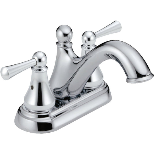 Delta Haywood Chrome 2-Handle Lever 4 In. Centerset Bathroom Faucet with Pop-Up