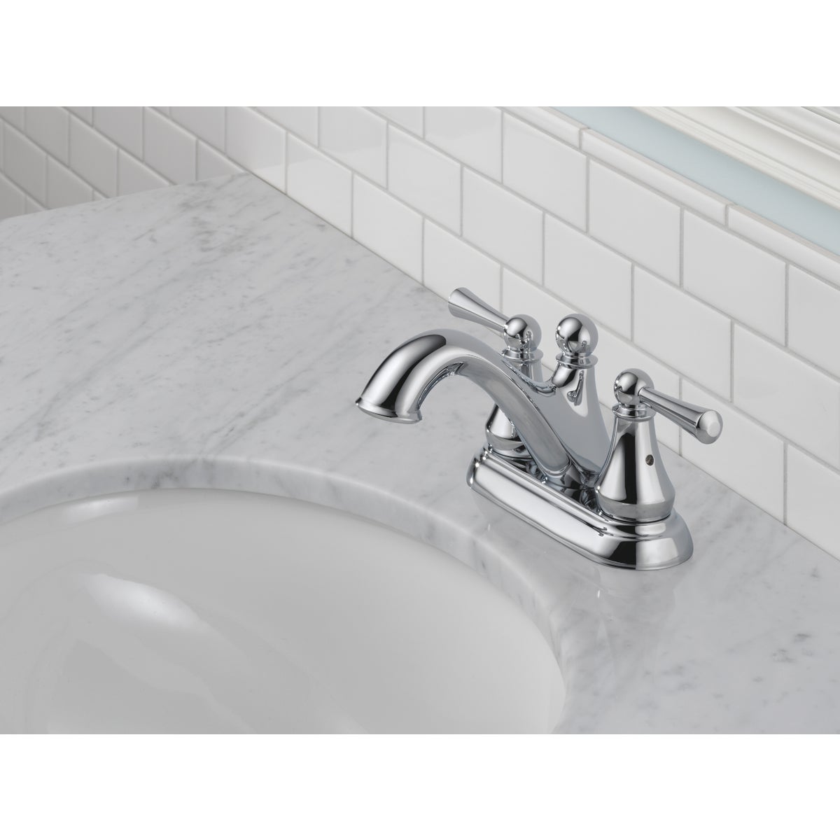 Delta Haywood Chrome 2-Handle Lever 4 In. Centerset Bathroom Faucet with Pop-Up