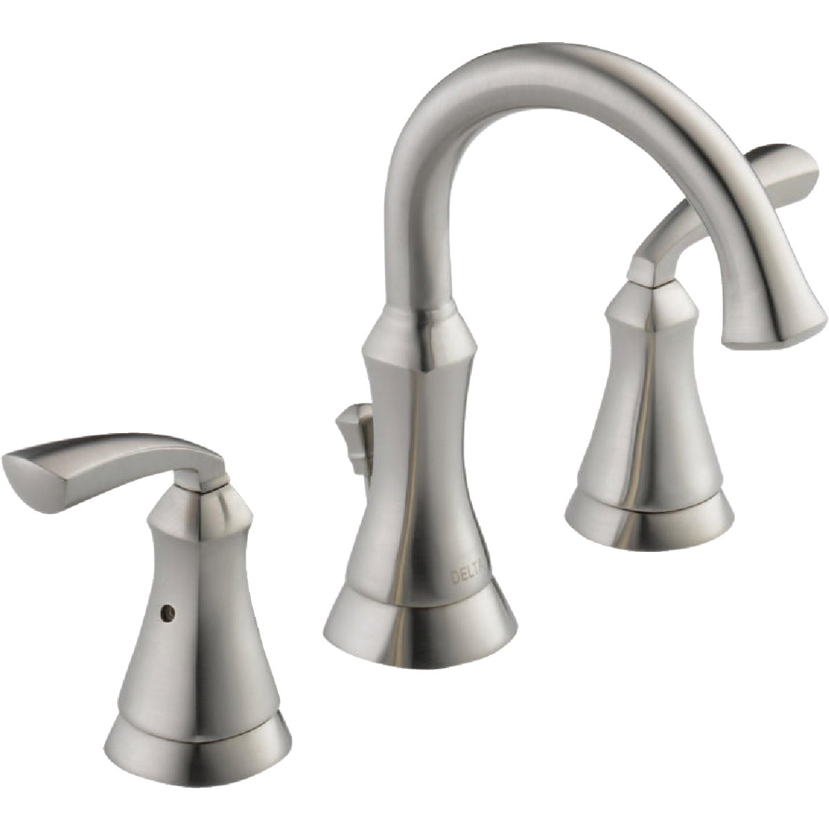 Delta Mandara Stainless 2-Handle Lever 8 In. Wideset Bathroom Faucet with Pop-Up