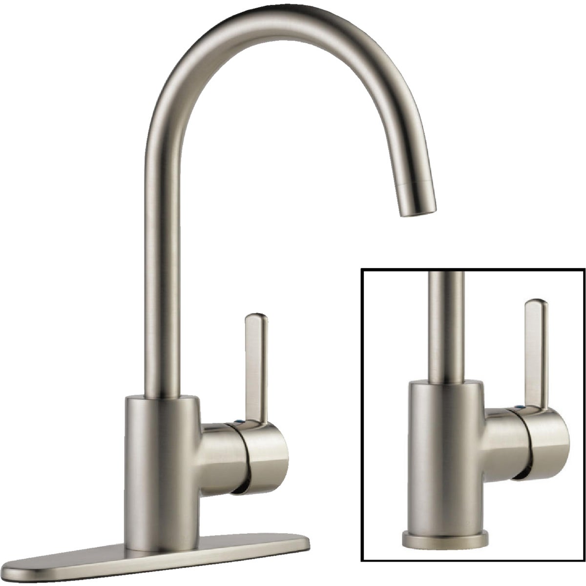 Peerless Apex Single Handle Lever Kitchen Faucet with Side Spray, Stainless