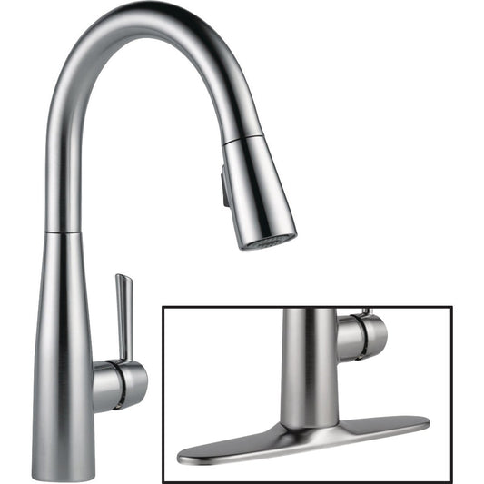 Delta Essa Single Handle Lever Kitchen Faucet with Pull-Down Spray, Stainless