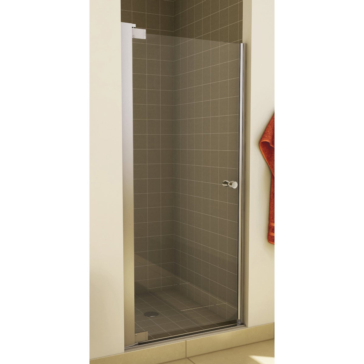 Maax Madono 31-1/2-33-1/2 In. W. X 67 In. H. Chrome Clear Glass Pivot Shower Door