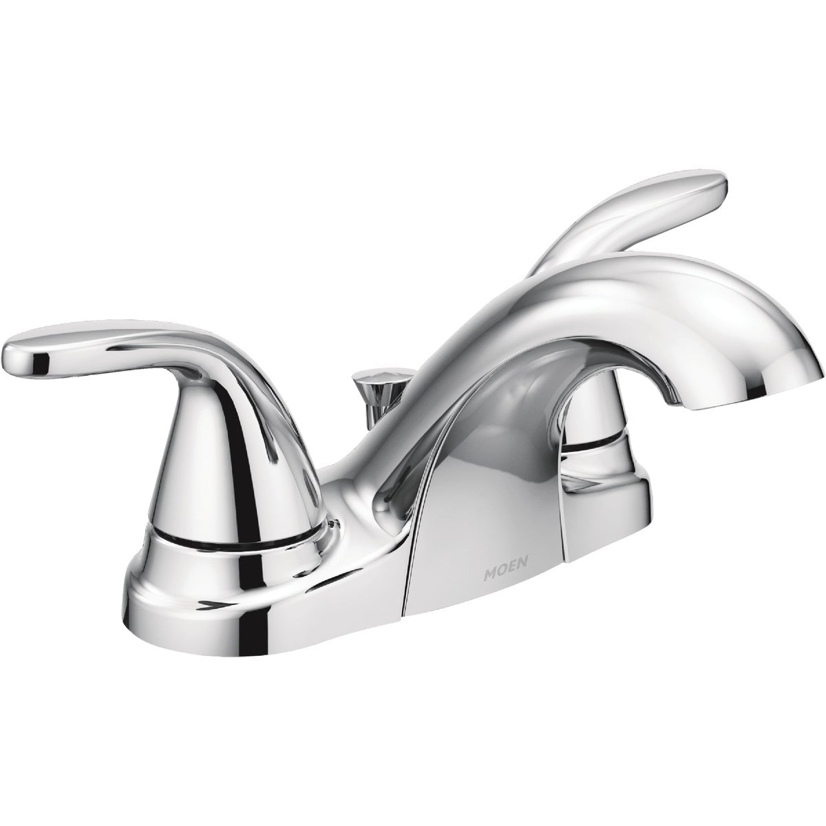 Moen Adler Chrome 2-Handle Lever4 In. Centerset Bathroom Faucet with Pop-Up