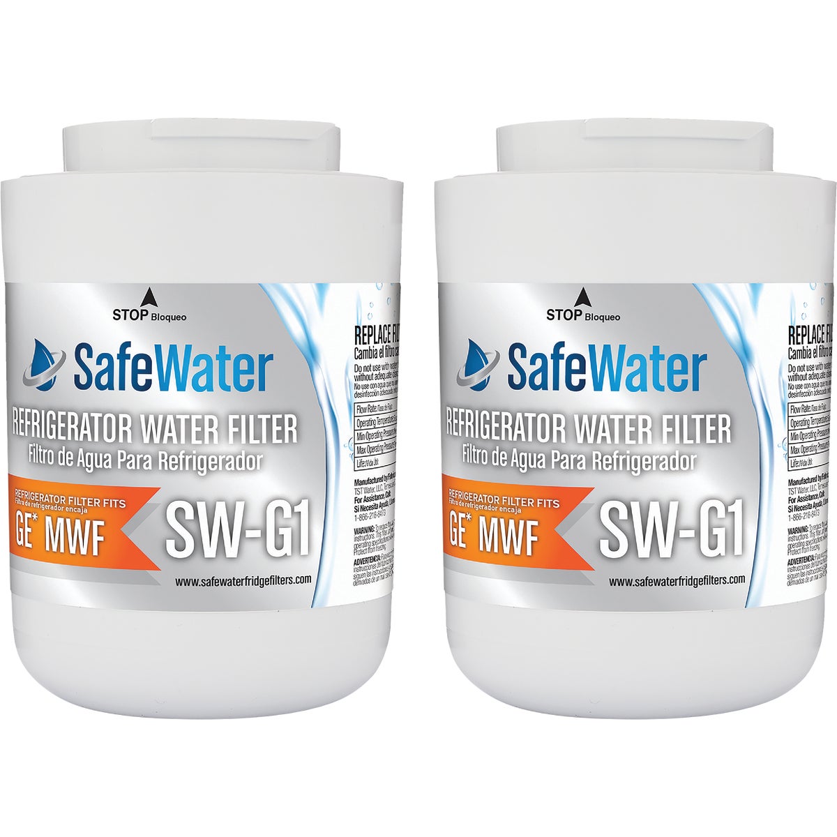 Safe Water F7 Frigidaire Refrigerator Replacement Water Filter (2-Pack)