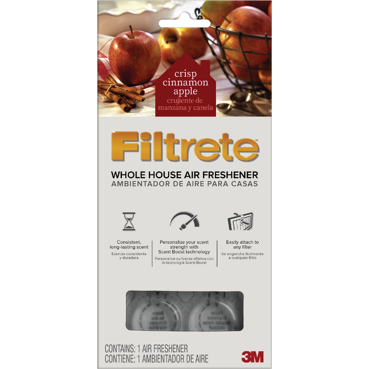 Filtrete Furnace Air Freshener, Crisp Cinnamon Apple Scent