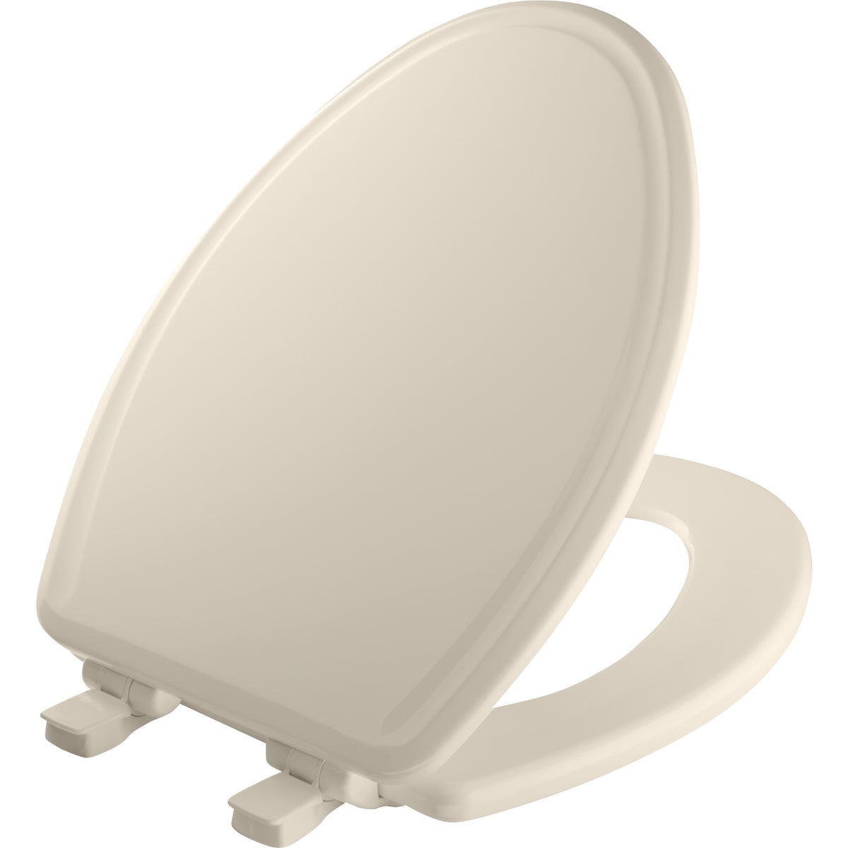 Mayfair Elongated Closed Front Slow Close Biscuit Wood Toilet Seat