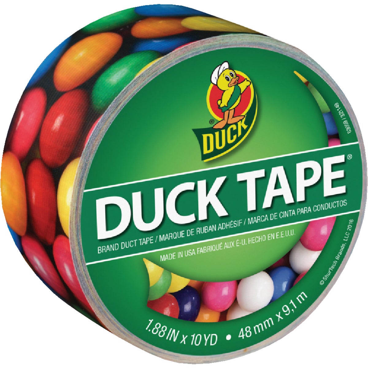 Duck Tape 1.88 In. x 10 Yd. Printed Duct Tape, Gumballs