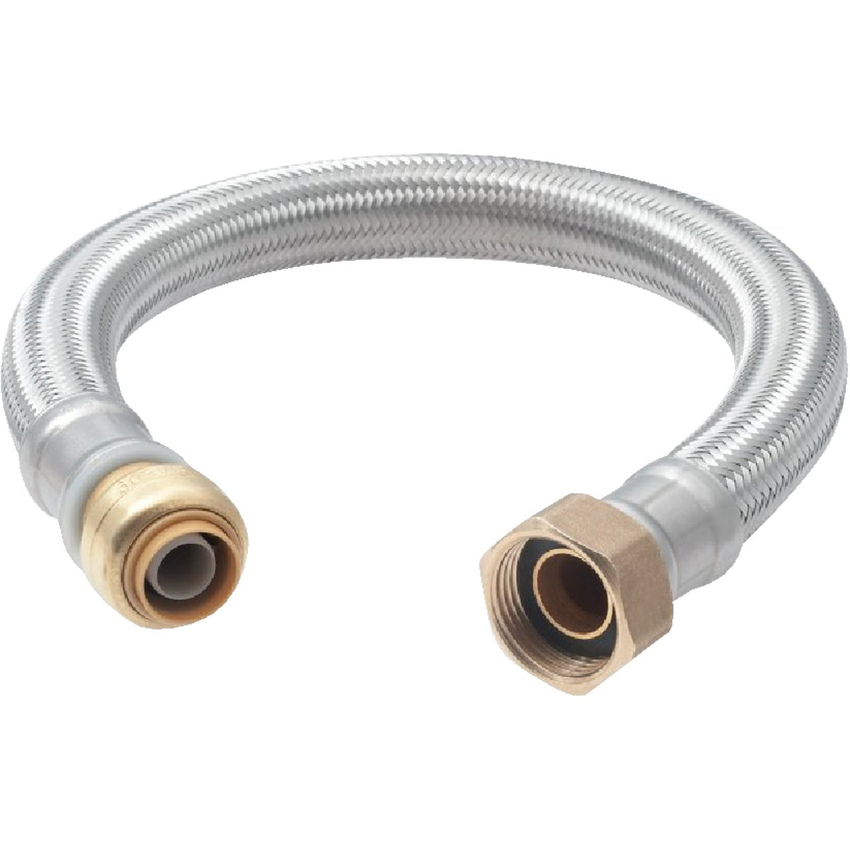 SharkBite 1/2 In. X 3/4 In. FIP X 18 In. L Braided Flexible Water Heater Connector