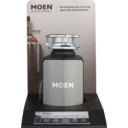 Moen 1/2 HP Stainless Steel Garbage Disposer, 4 Year Warranty