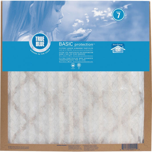 True Blue 10 In. x 20 In. x 1 In. Basic Protection MERV 7 Furnace Filter