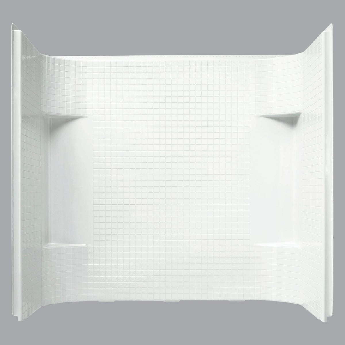 Sterling Accord 7114 Series 3-Piece 72 In. H Tub Wall Kit in White (Tile Pattern)