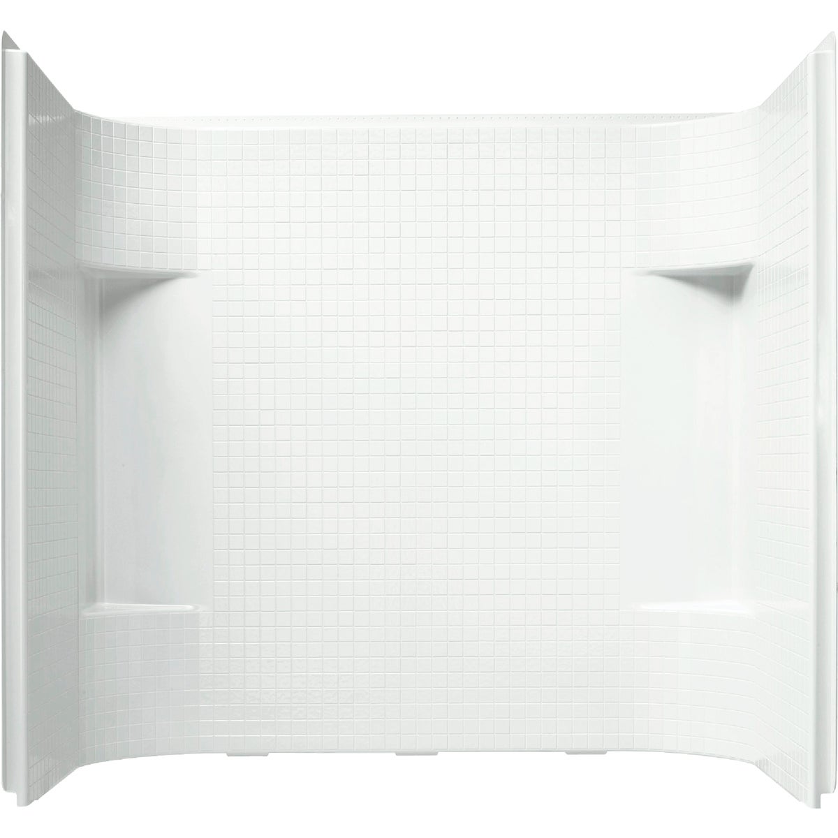 Sterling Accord 7114 Series 3-Piece 72 In. H Tub Wall Kit in White (Tile Pattern)