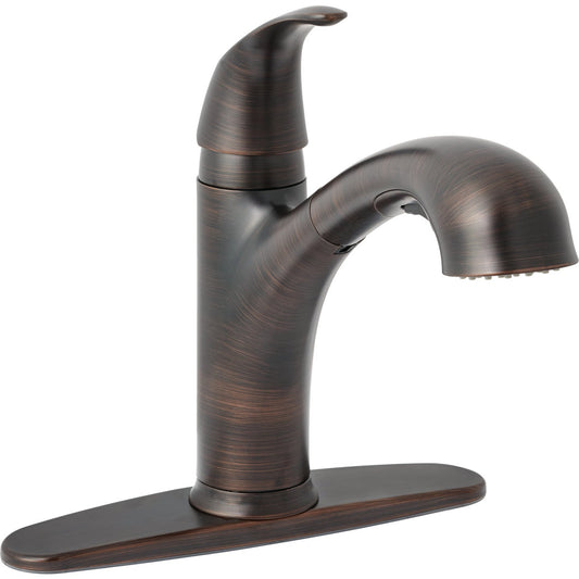 Home Impressions Single Handle Lever Pull-Out Kitchen Faucet, Oil-Rubbed Bronze