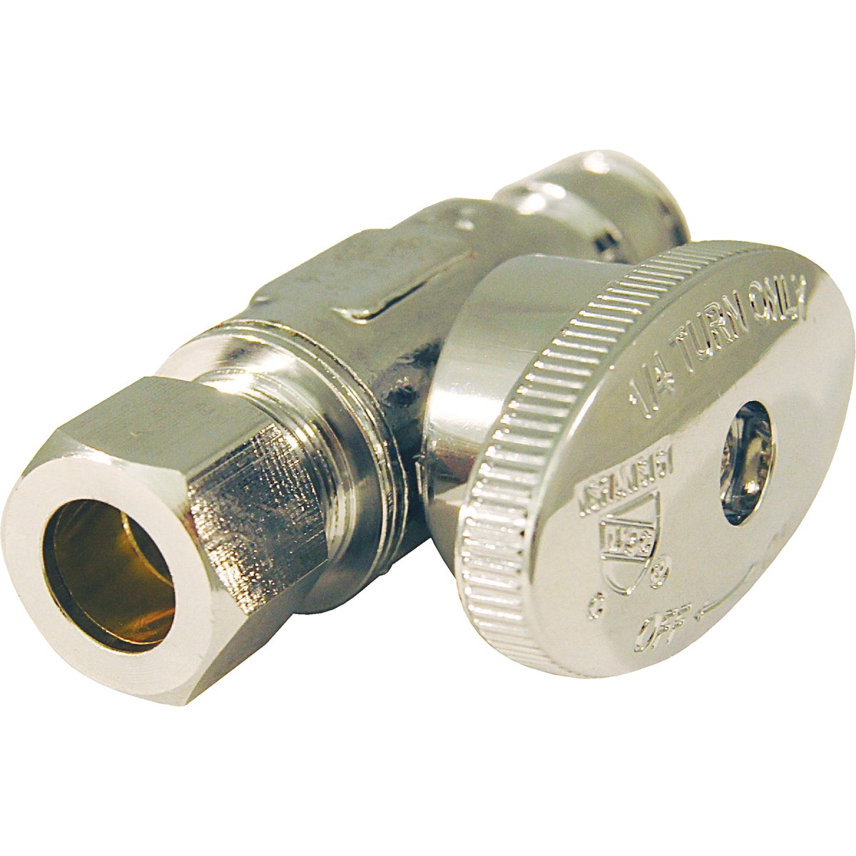 Apollo Retail 1/2 In. Barb x 3/8 In. Comp Chrome-Plated Brass PEX Stop Valve