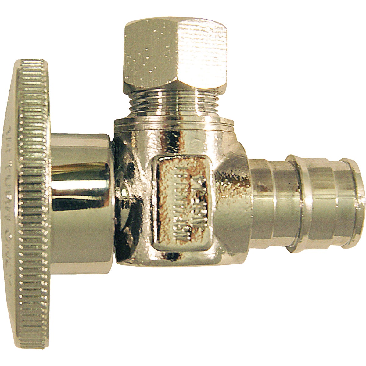 Apollo Retail 1/2 In. Barb x 3/8 In. Comp Chrome-Plated Brass PEX Stop Valve