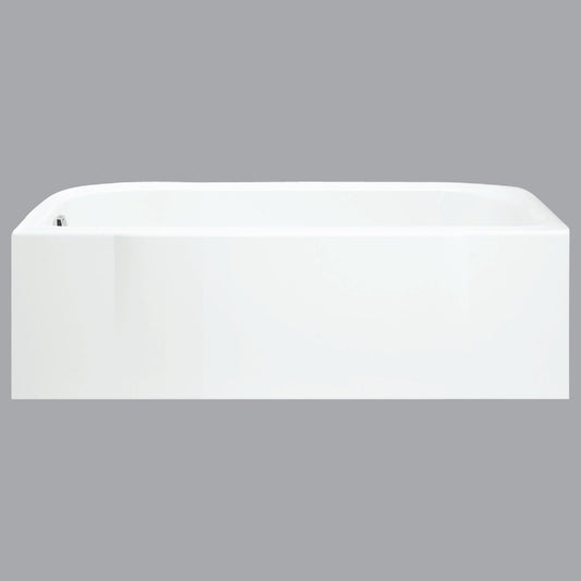 Sterling Accord 60 In. L x 30 In. W x 15 In. D Left Drain Bathtub in White