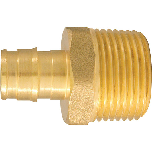 Apollo Retail 1/2 In. PEX A x 3/4 In. MIP Brass PEX Adapter