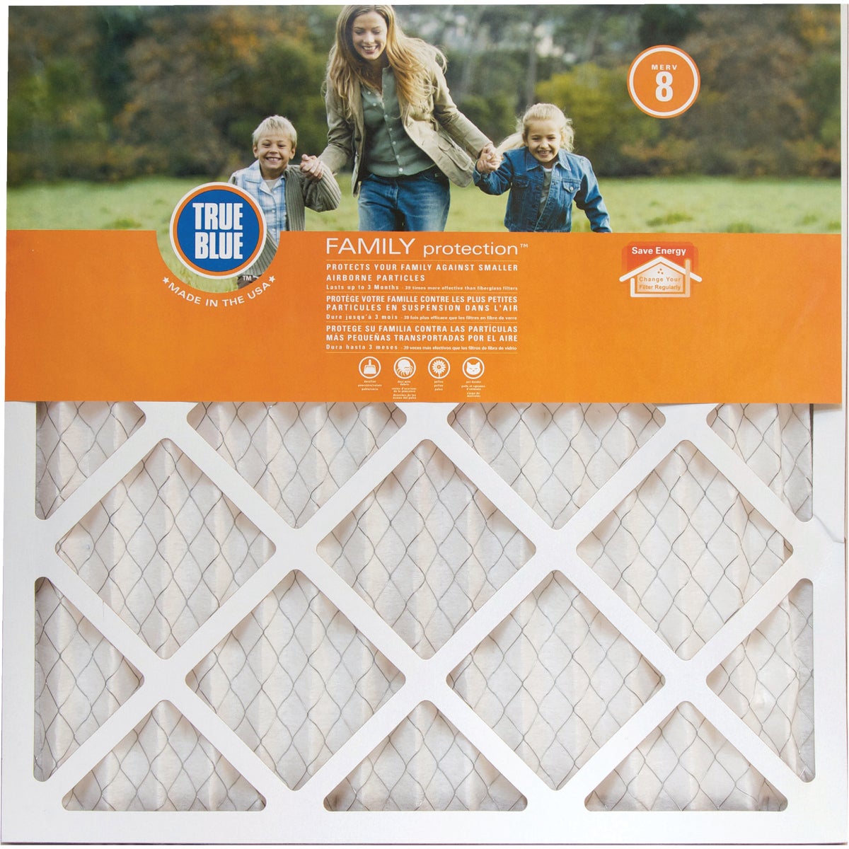 True Blue 14 In. x 25 In. x 1 In. Family Protection MERV 8 Furnace Filter