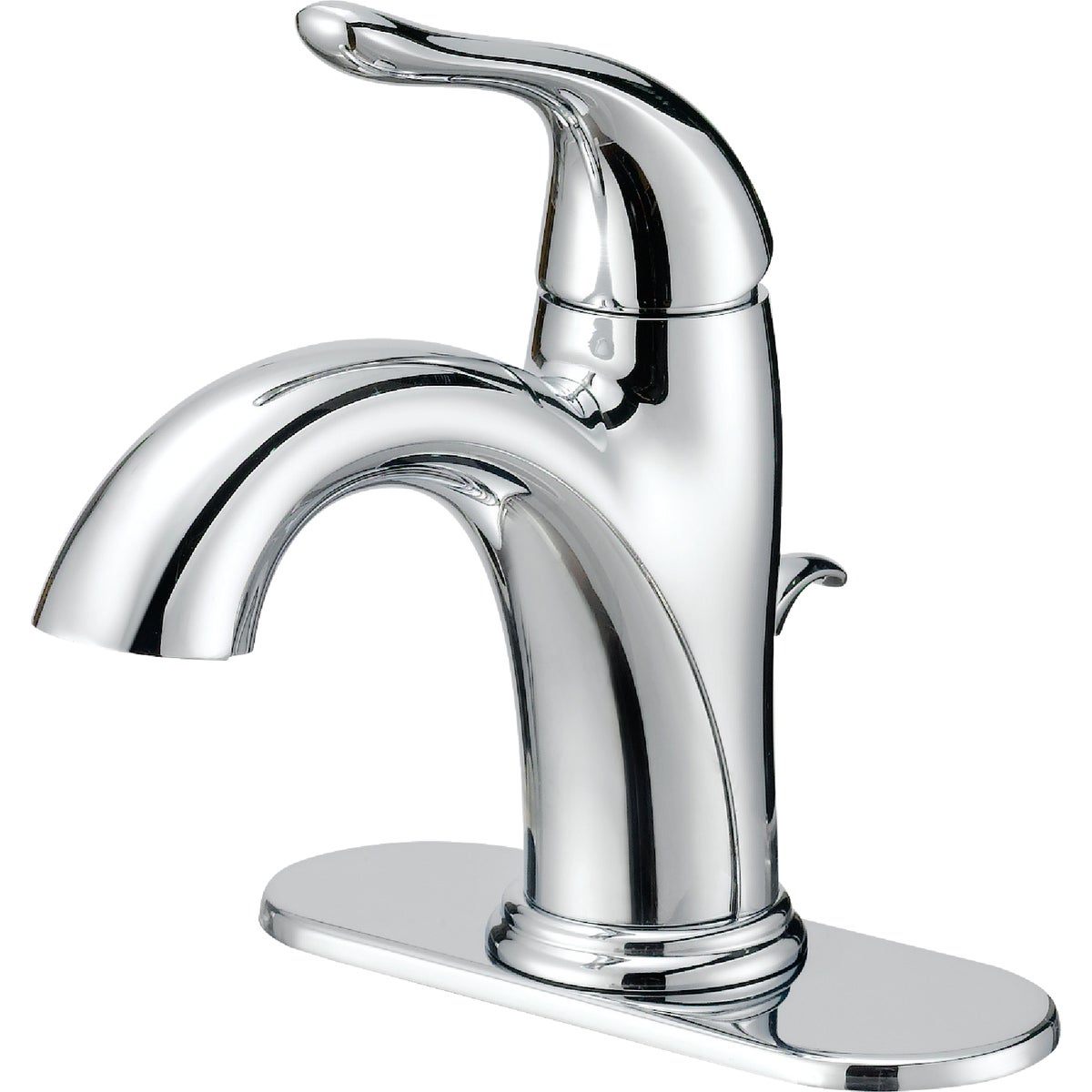 Home Impressions Chrome 1-Handle Lever 4 In. Centerset Bathroom Faucet with Pop-Up