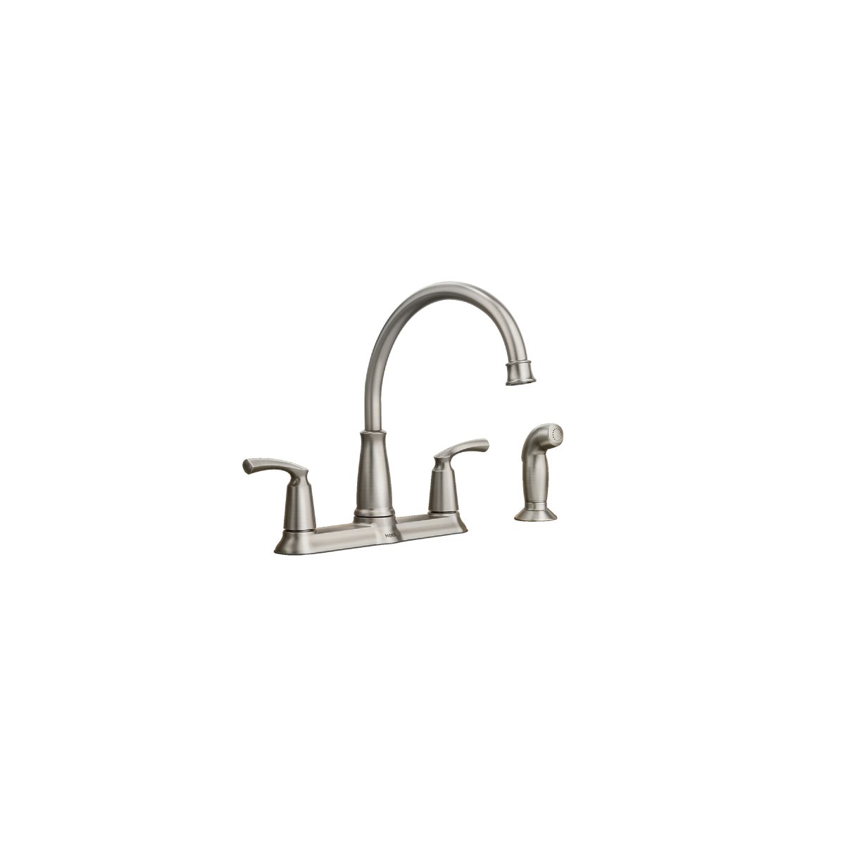 Moen Bexley Dual Handle Lever Kitchen Faucet with Side Spray, Stainless