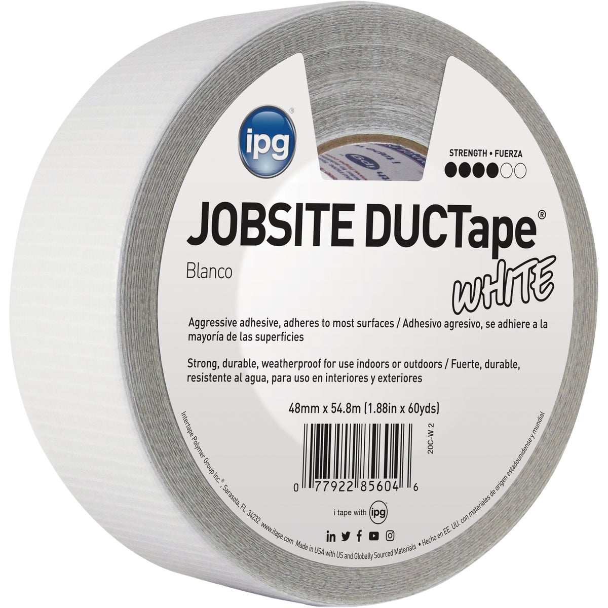 Intertape DUCTape 1.88 In. x 60 Yd. General Purpose Duct Tape, White