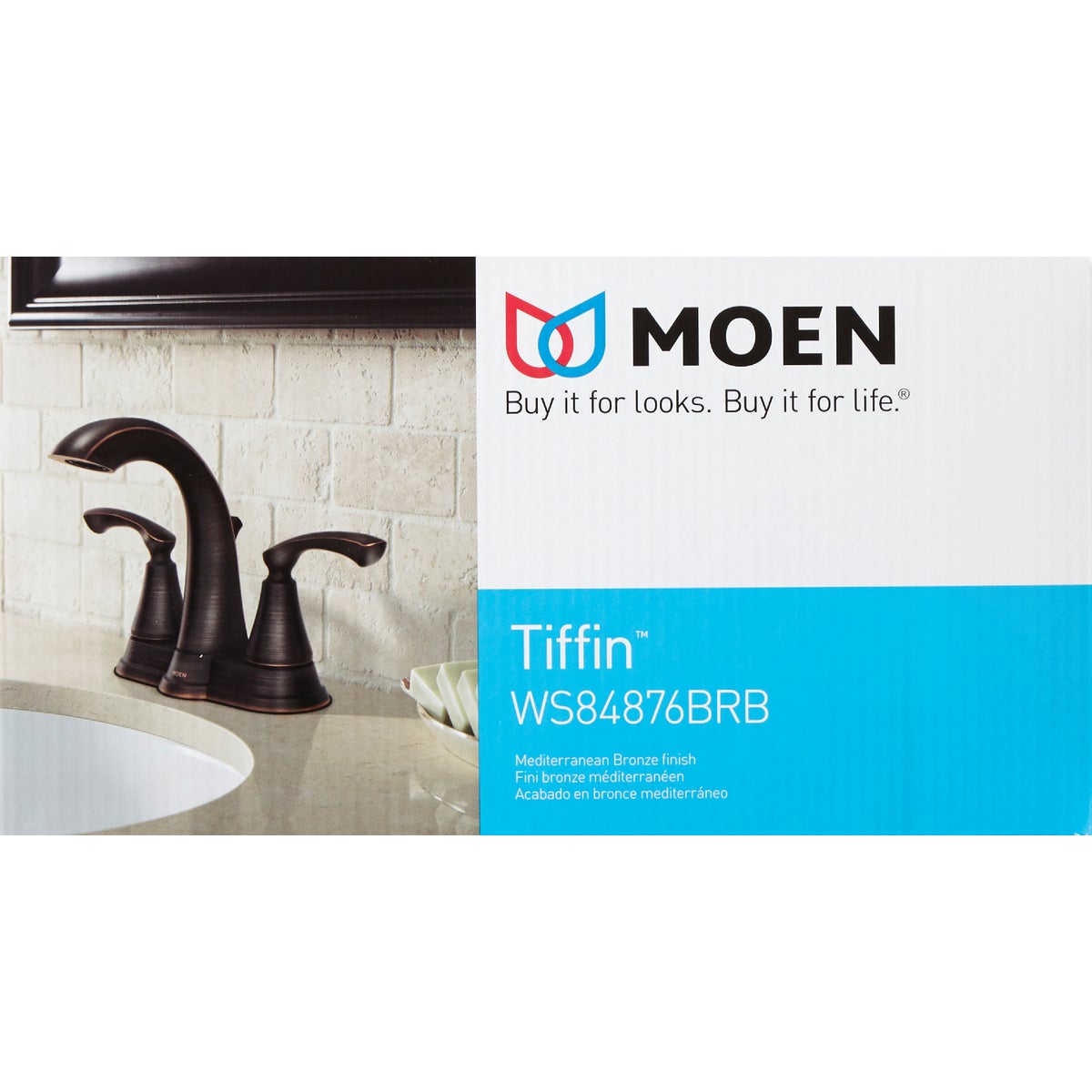 Moen Tiffin Mediterranean Bronze 2-Handle Lever 4 In. Centerset Bathroom Faucet