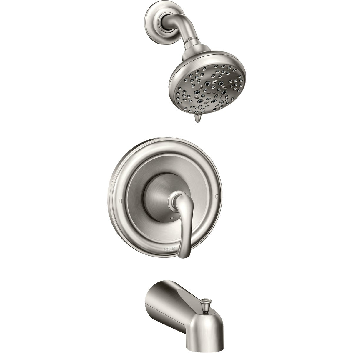 Moen Tiffin 1-Handle Spot Resistant Brushed Nickel Tub & Shower Faucet