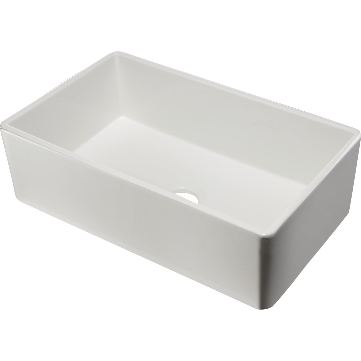 Elkay Single Bowl 29-7/8 In. x 19-3/4 In. x 10 In. Deep White Fireclay Farmhouse Kitchen Sink, Undermount