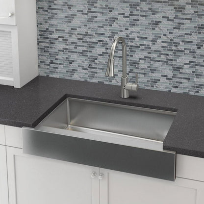 Elkay Crosstown Single Bowl 35-7/8 In. x 20-1/4 In. x 9 In. Deep Stainless Steel Farmhouse Kitchen Sink, Undermount