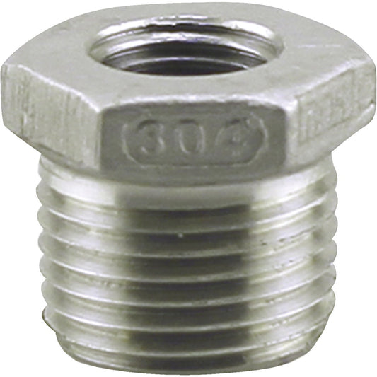 PLUMB-EEZE 1-1/4 In. MIP x 1 In. FIP Stainless Steel Bushing