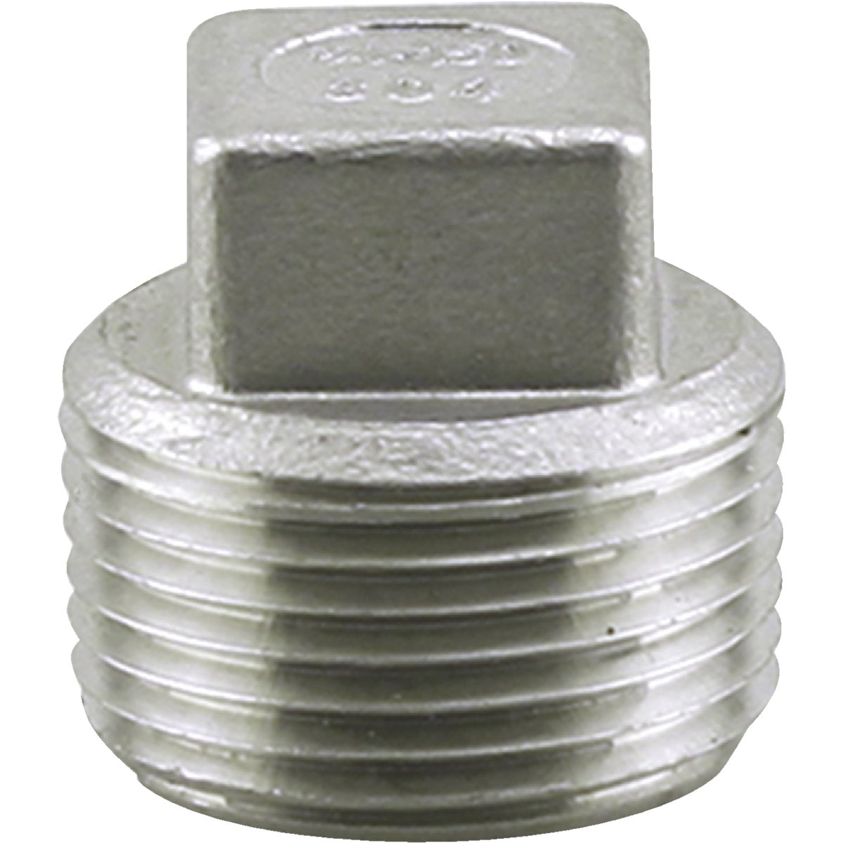 PLUMB-EEZE 1 In. MIP Square Head Stainless Steel Plug