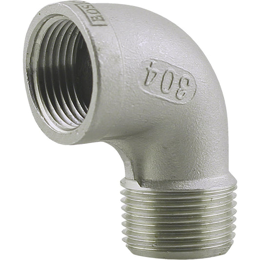 PLUMB-EEZE 1 In. FIP 90 Deg. Stainless Steel Street Elbow (1/4 Bend)