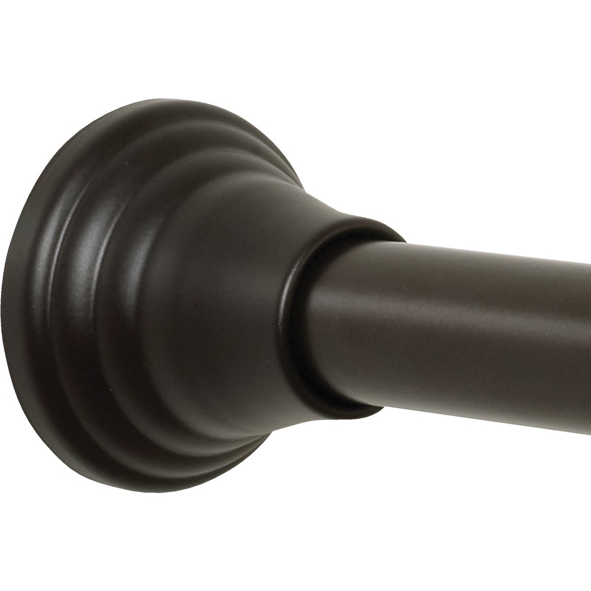 Zenith Straight 72 In. Adjustable Tension Finial Shower Rod in Oil Rubbed Bronze