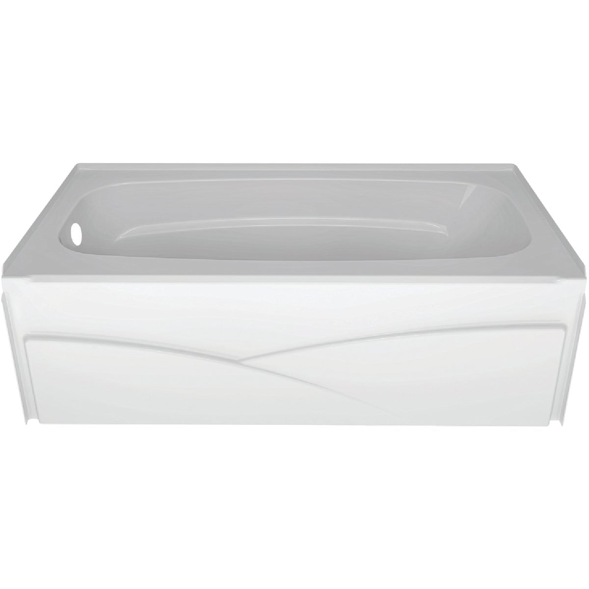 Delta Laurel 60 In. L x 32 In. W Left Drain Bathtub in White