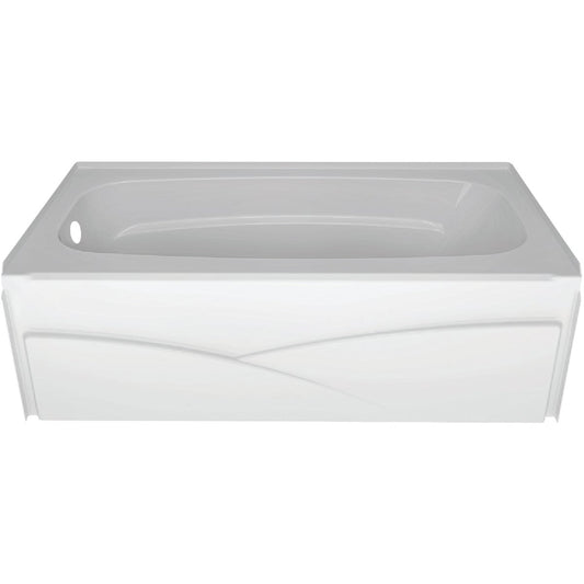 Delta Laurel 60 In. L x 32 In. W Left Drain Bathtub in White