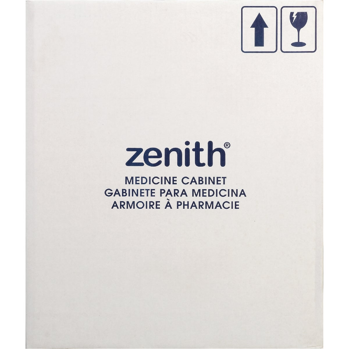 Zenith Stainless Steel 16-1/8 In. W x 20-1/8 In. H x 3-1/4 In. D Single Mirror Surface/Recess Mount Medicine Cabinet