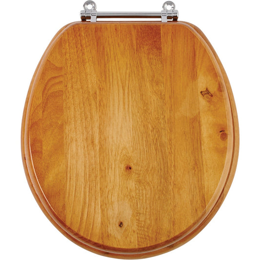 Home Impressions Round Closed Front Oak Toilet Seat