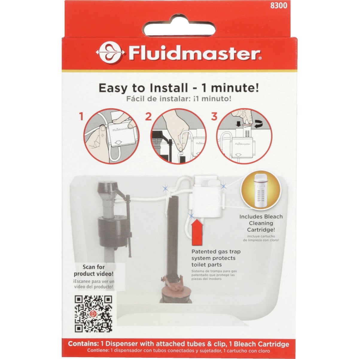 Fluidmaster Flush 'n Sparkle Automatic Toilet Bowl Cleaning System with Bleach