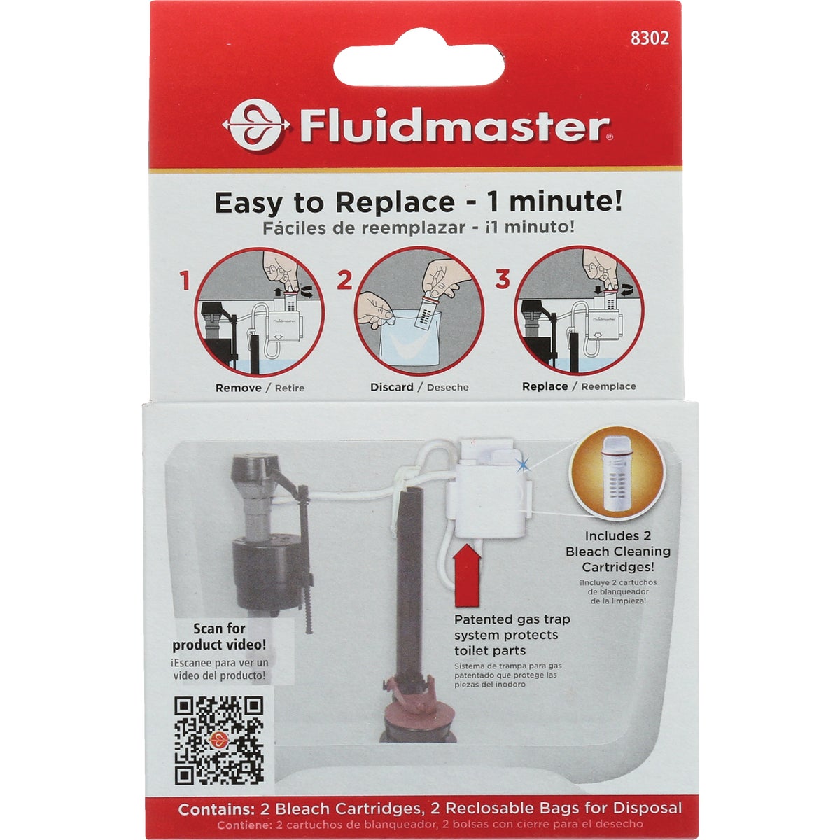 Fluidmaster Flush 'n Sparkle Automatic Toilet Bowl Cleaning System with Bleach (2-Pack)