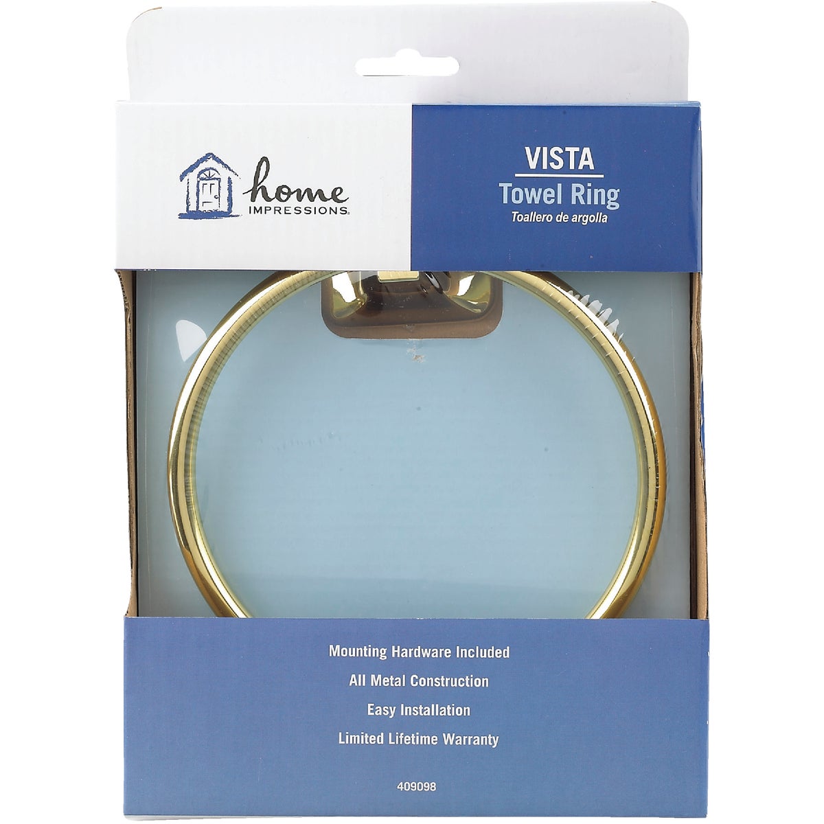 Home Impressions Brass Towel Ring