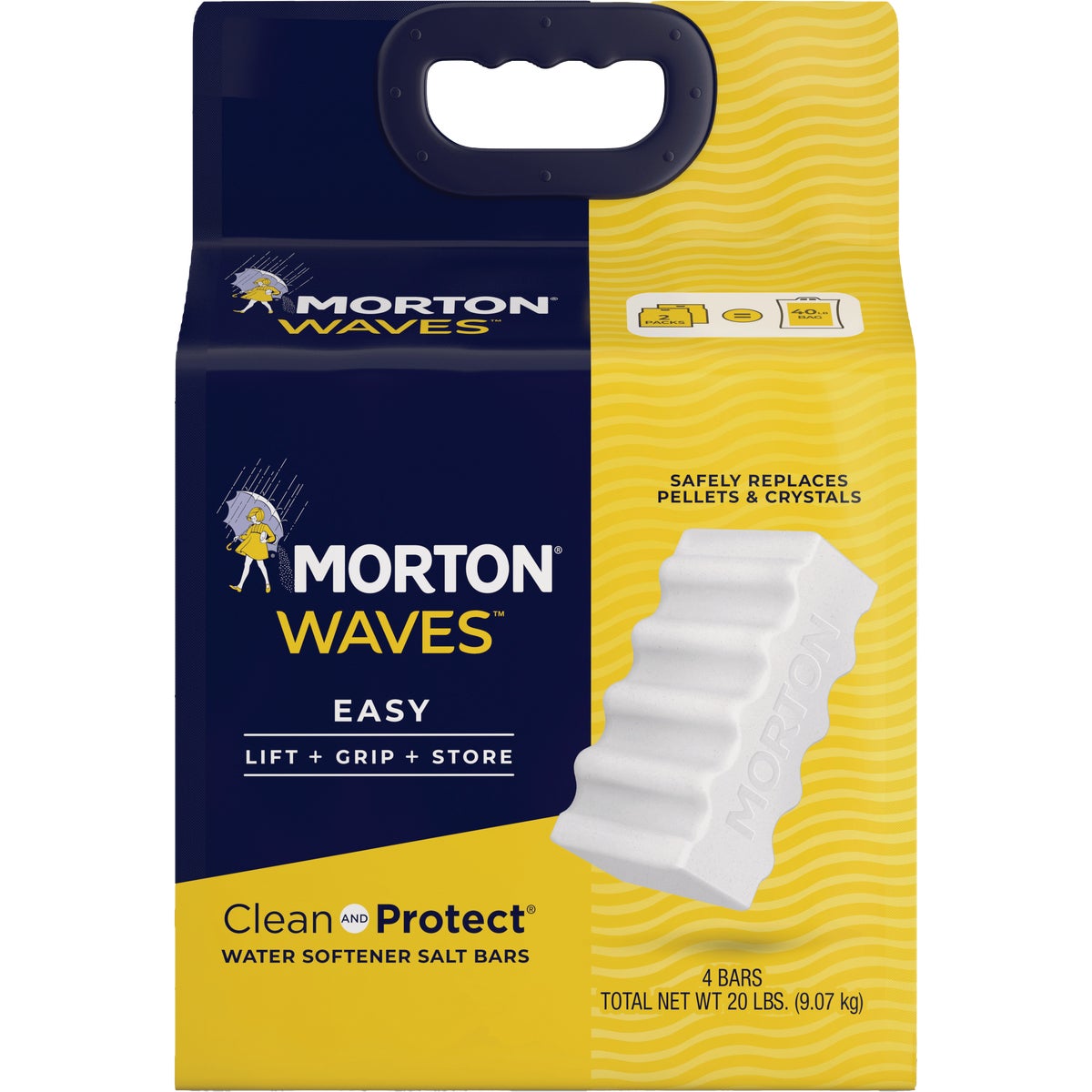 Morton Waves Clean and Protect 20 Lb. Water Softener Salt (4-Pack)